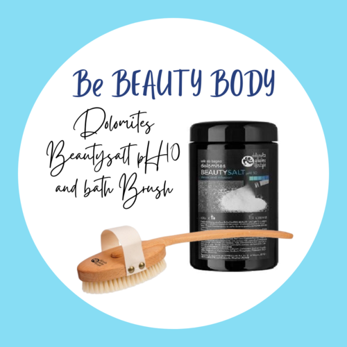 BE BEAUTY BODY - Dolomites BEAUTYSALT pH10 and bath brush